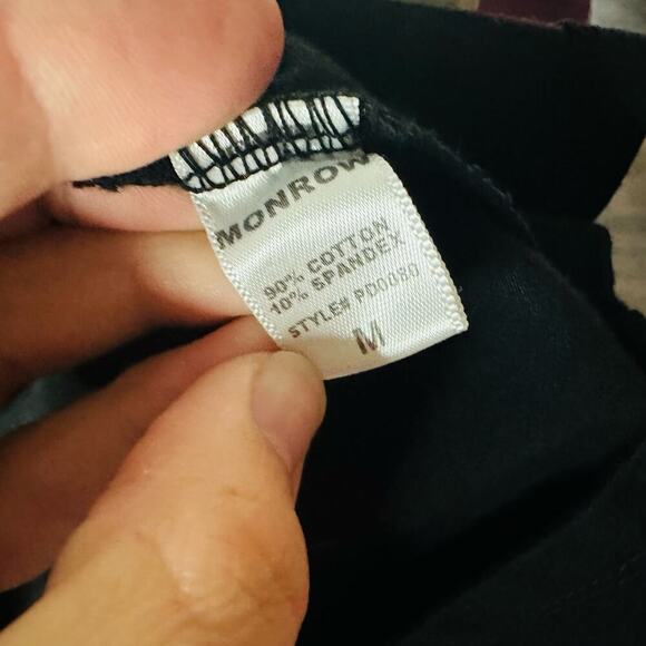 MONROW MOMMY Women's Black Lace Up Front T-Shirt Dress Size Maternity Medium - Picture 7 of 9